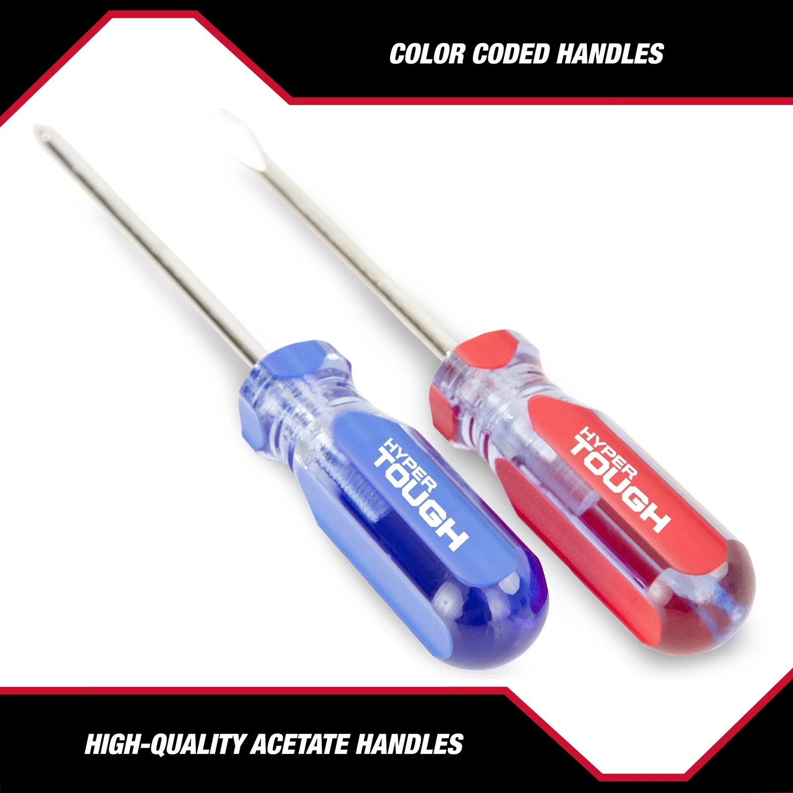 (3 pack) 2-Piece Acetate Handle Pocket Screwdriver,4 1/2-inch Screwdriver Set