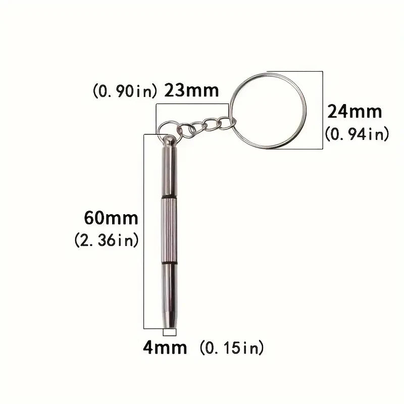 3 in 1 Mini Screwdriver Tool repair set keyring for Watch Glasses Mobile  T21NN