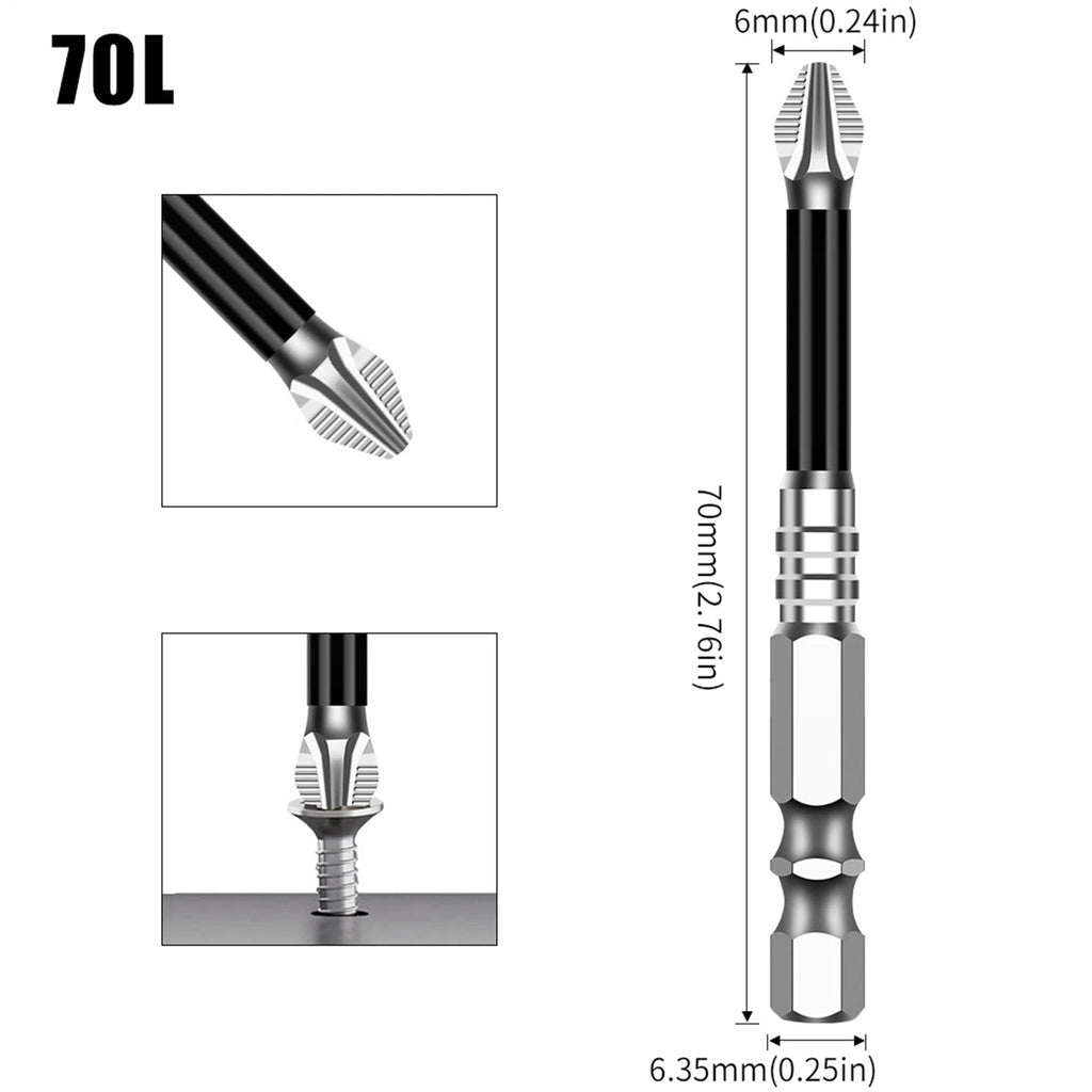 Anti-Slip Drill Bit Ergonomic Anti-Slip Screwdriver Bits Wear-Resistant Original
