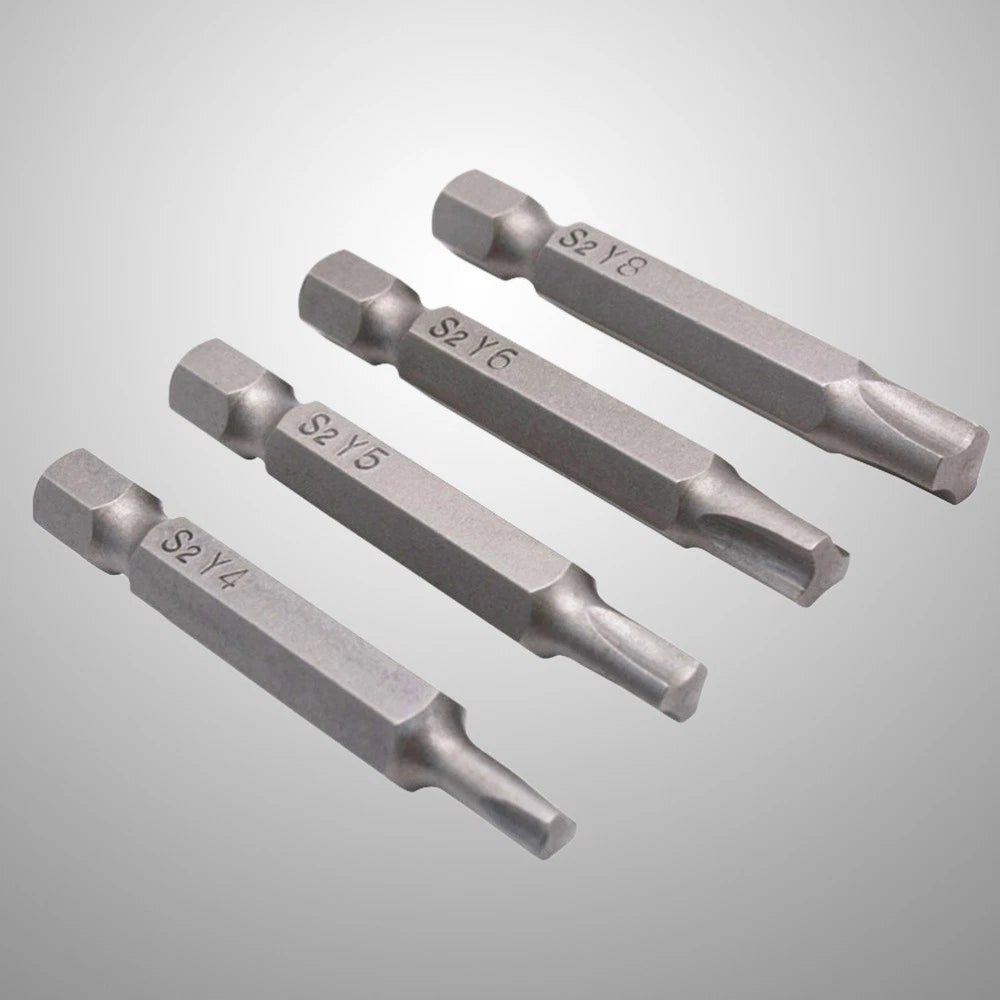 4 Pcs Triangle Tip Screwdriver Bits Magnetic Chrome Vanadium Alloy Steel