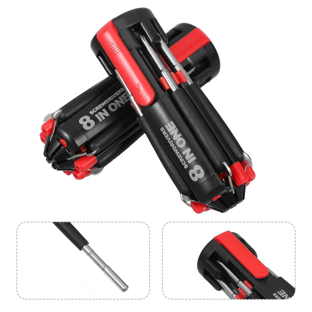2Pcs Screwdirver Stubby Screwdriver Set Magnetic Screwdriver Set 8 1 Screwdriver
