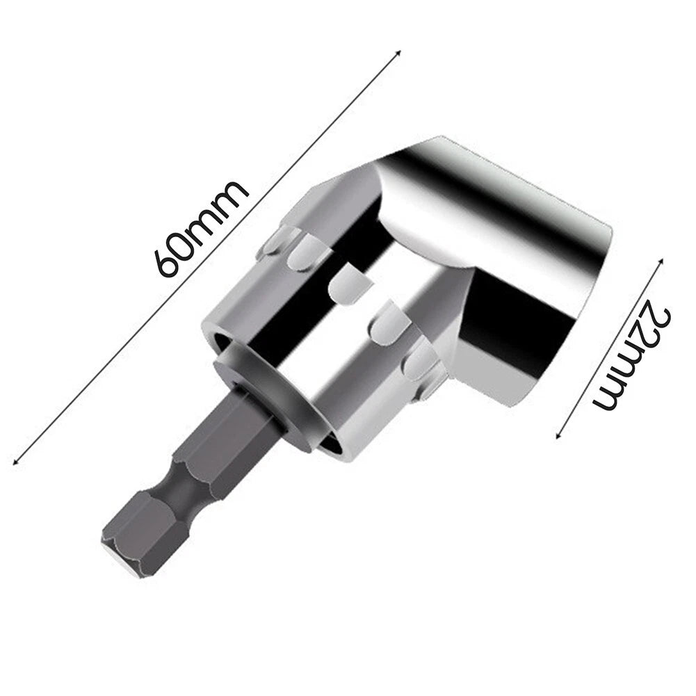 105° Angle Hex Drill Bit Driver Extension 1/4" Screwdriver Hand Socket Adapter