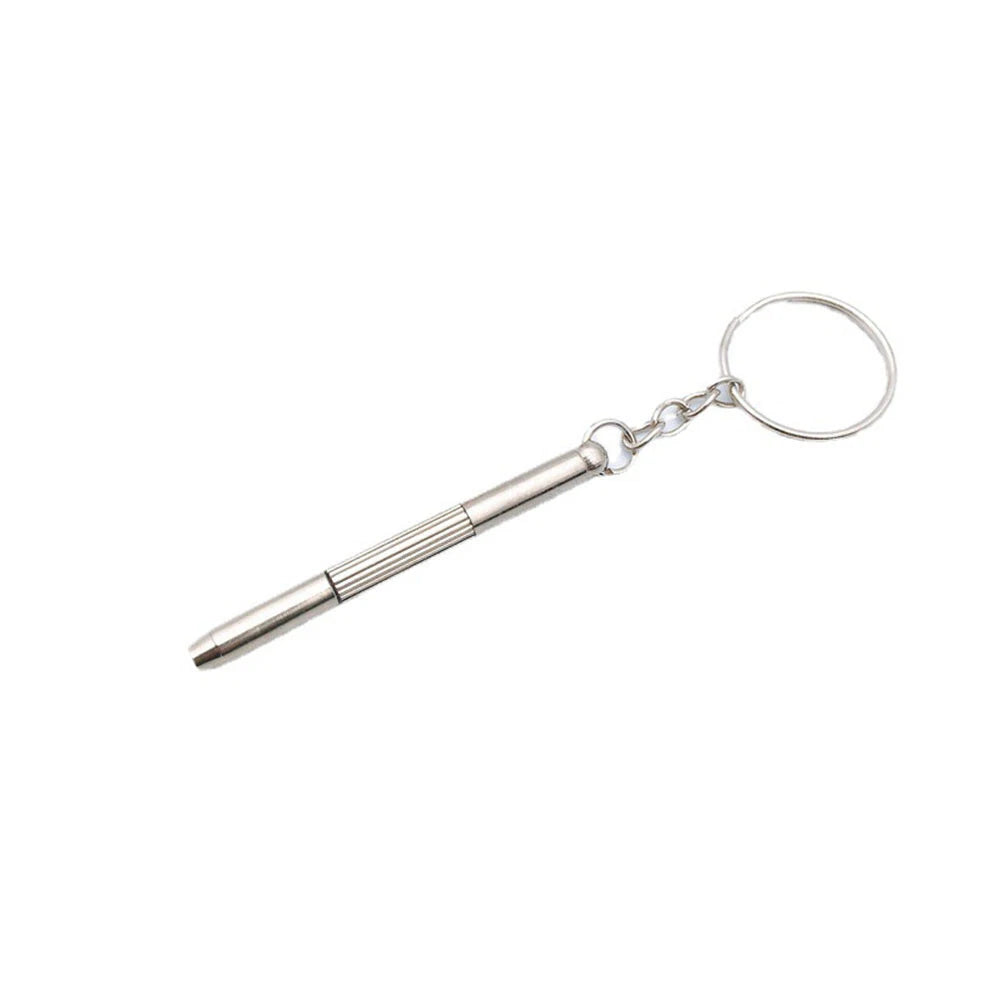 2X 3 In 1 Eyeglass Sunglass Watch Repair Screwdriver Set Keychain Mini Hand Tool