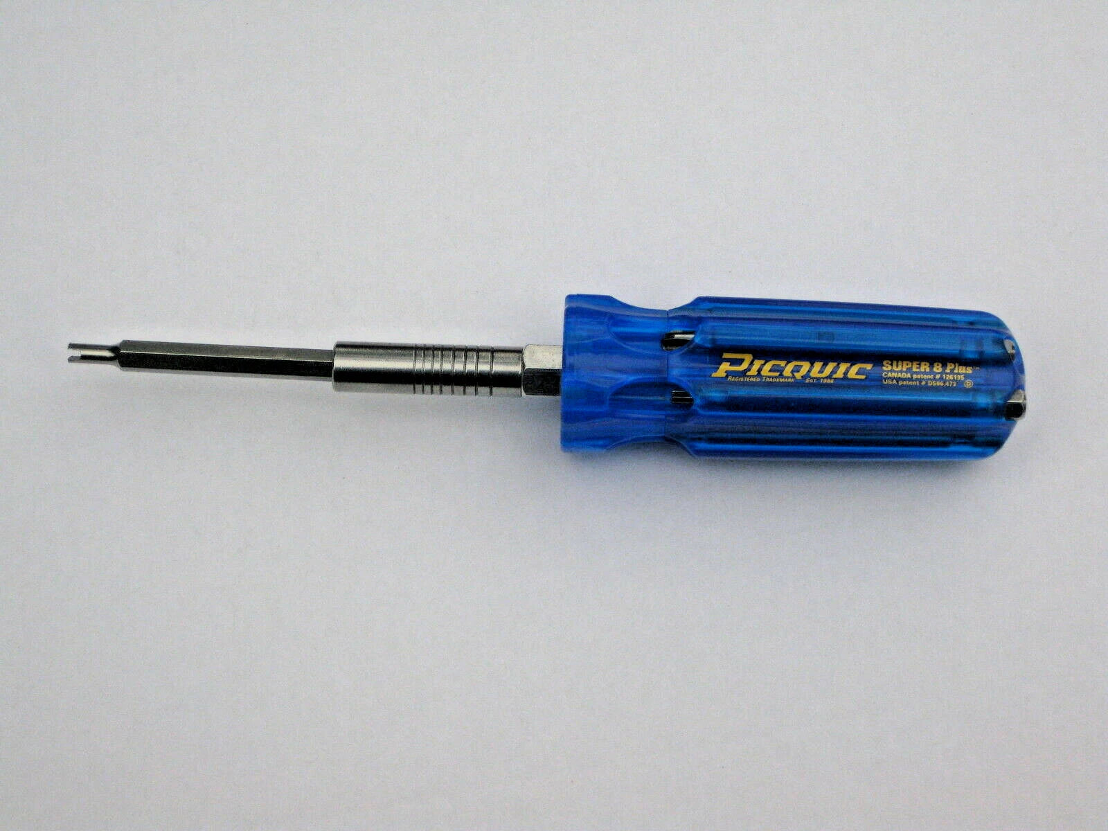PICQUIC SUPER 8 Plus HVAC Hex Multi-Bit Screwdriver w/ Schrader Valve Bit