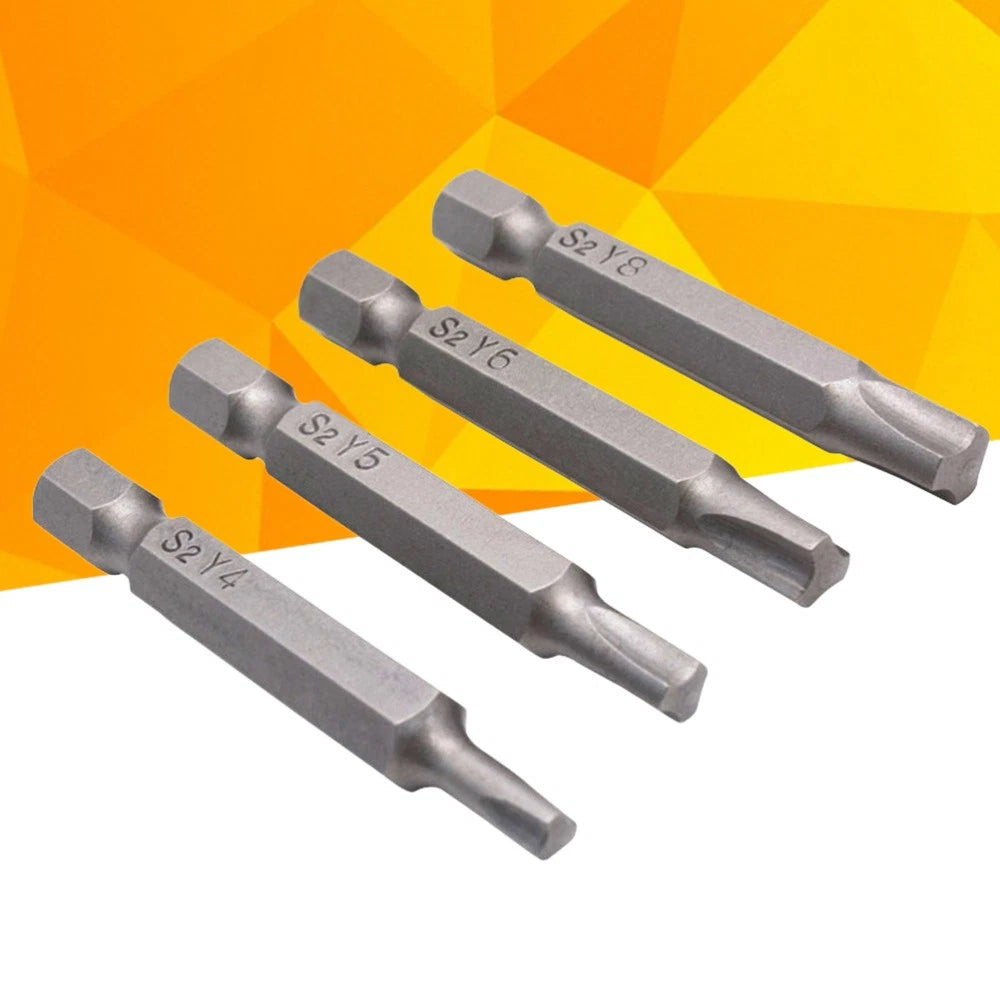 4 Pcs Triangle Tip Screwdriver Bits Magnetic Chrome Vanadium Alloy Steel