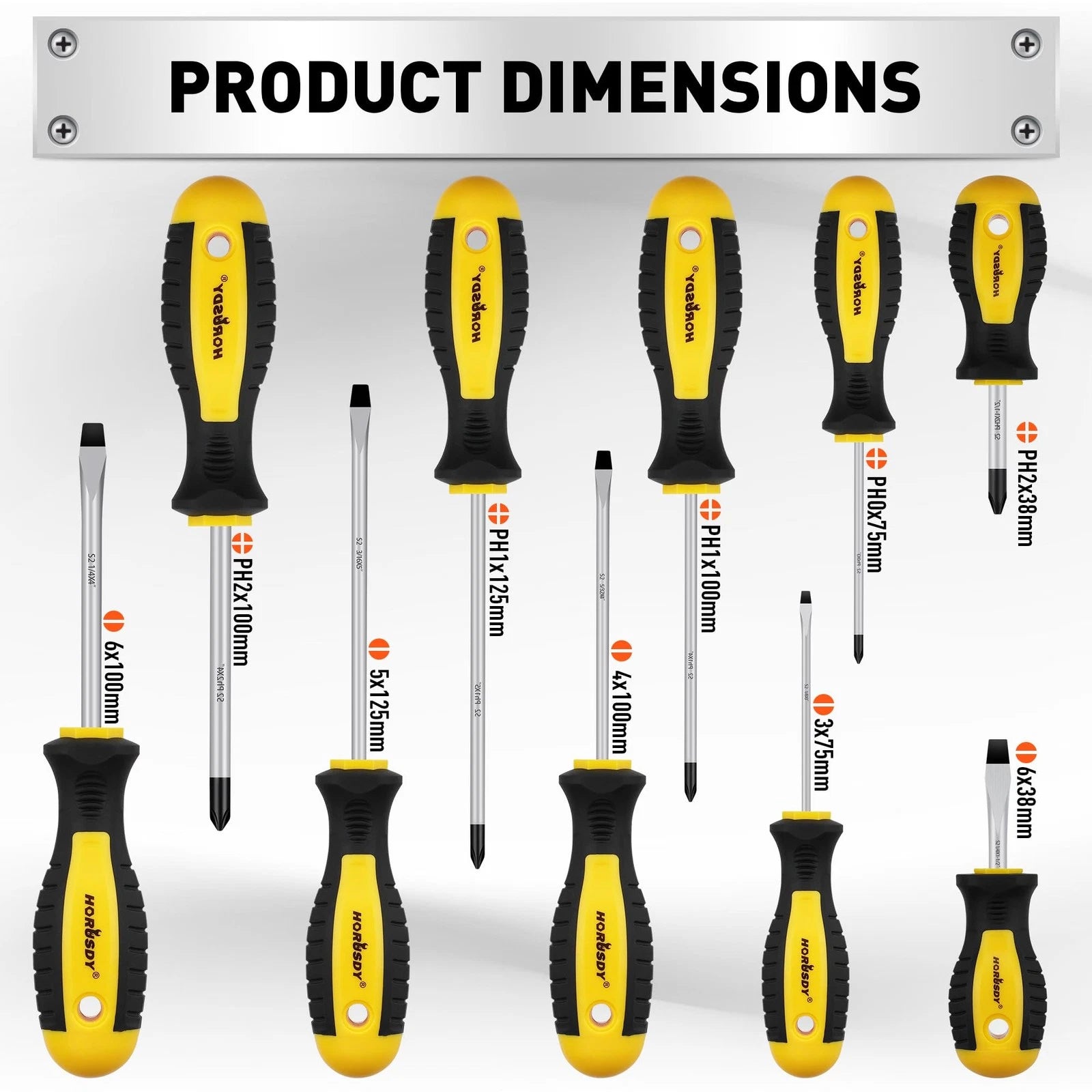 11-piece Magnetic Screwdriver Set with Case, 5 Phillips & 5 Flat Head Tips wi...