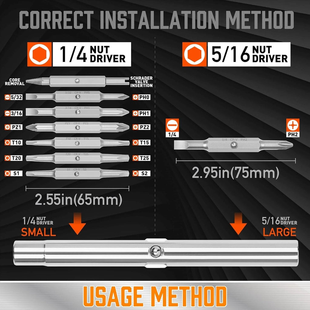 Amartisan 18-in-1 Multi-bit Screwdriver Set Tool All in One, Portable Multi-Purp