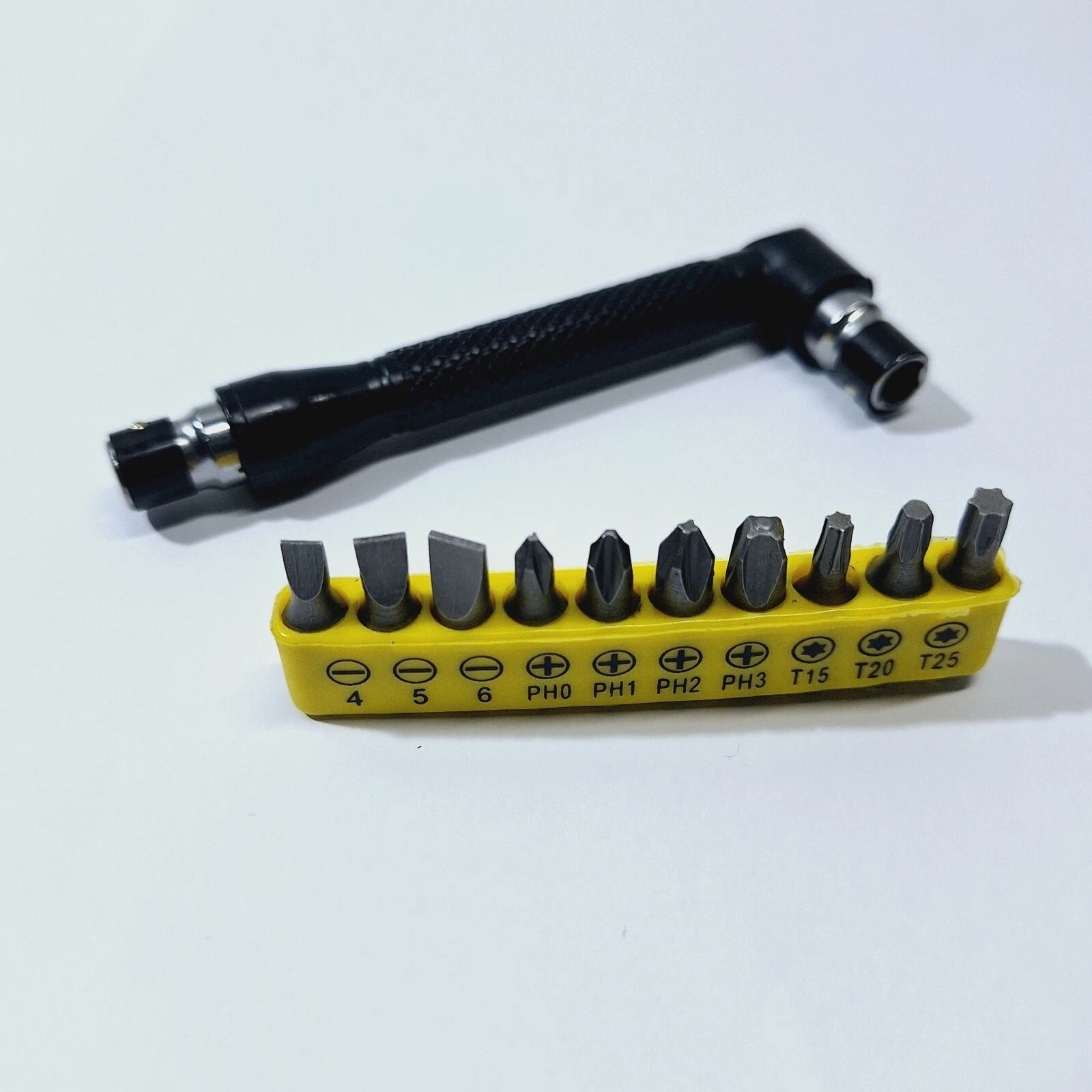 10 Piece L-Shape Screwdriver Bit Set Slotted PH Torx Hex Hand Tool Brand New UK