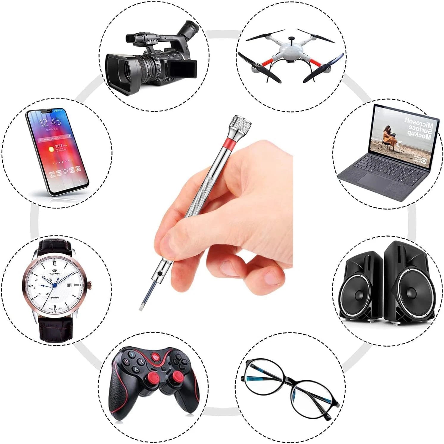 13 Pcs Professional Watch Screwdriver Set Micro Precision Watch Repair Kit