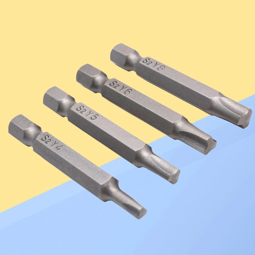 4 Pcs Triangle Tip Screwdriver Bits Magnetic Chrome Vanadium Alloy Steel
