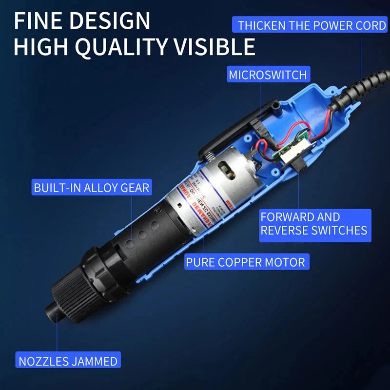 Mini Precision Electric Screwdriver Set 220V Alloy Gear Handheld Tools