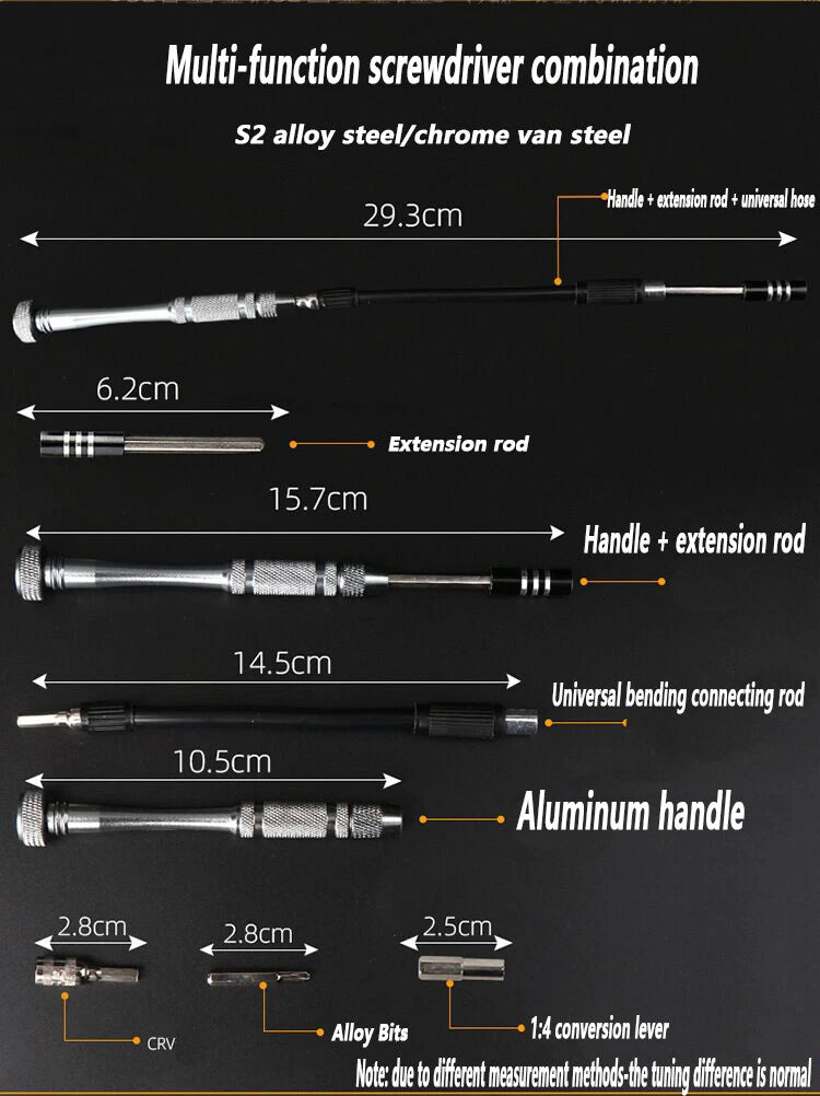 Orange 62 Pieces Precision Screwdriver set Kit Tool Laptop PC phones for clocks