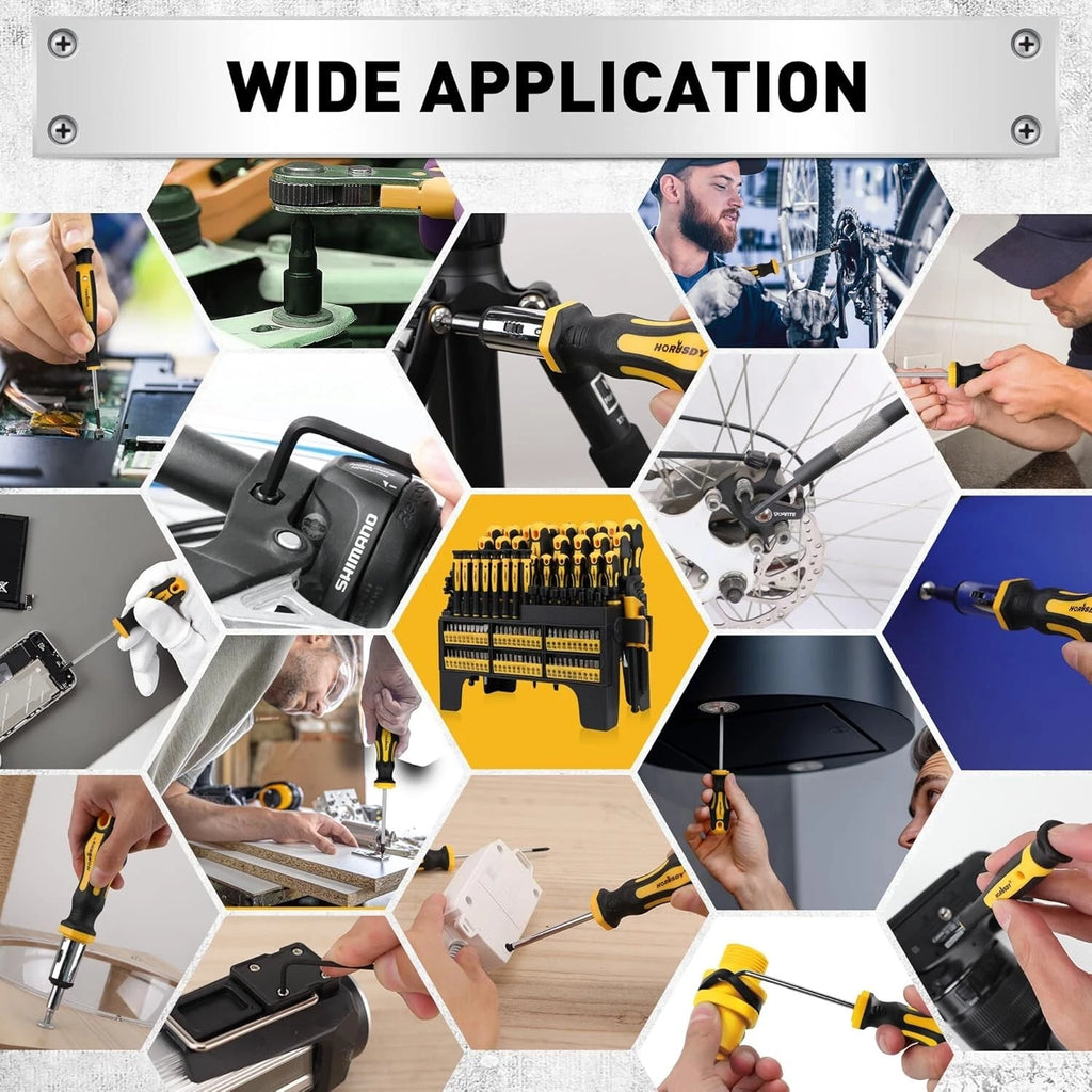 Precision 140-Piece Screwdriver Set with Magnetizer – Perfect for All Projects