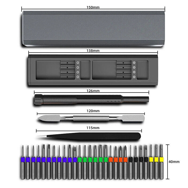 31 in 1 Magnetic Precision Screwdriver Set PC Phone Electronics Repair Tool Kit