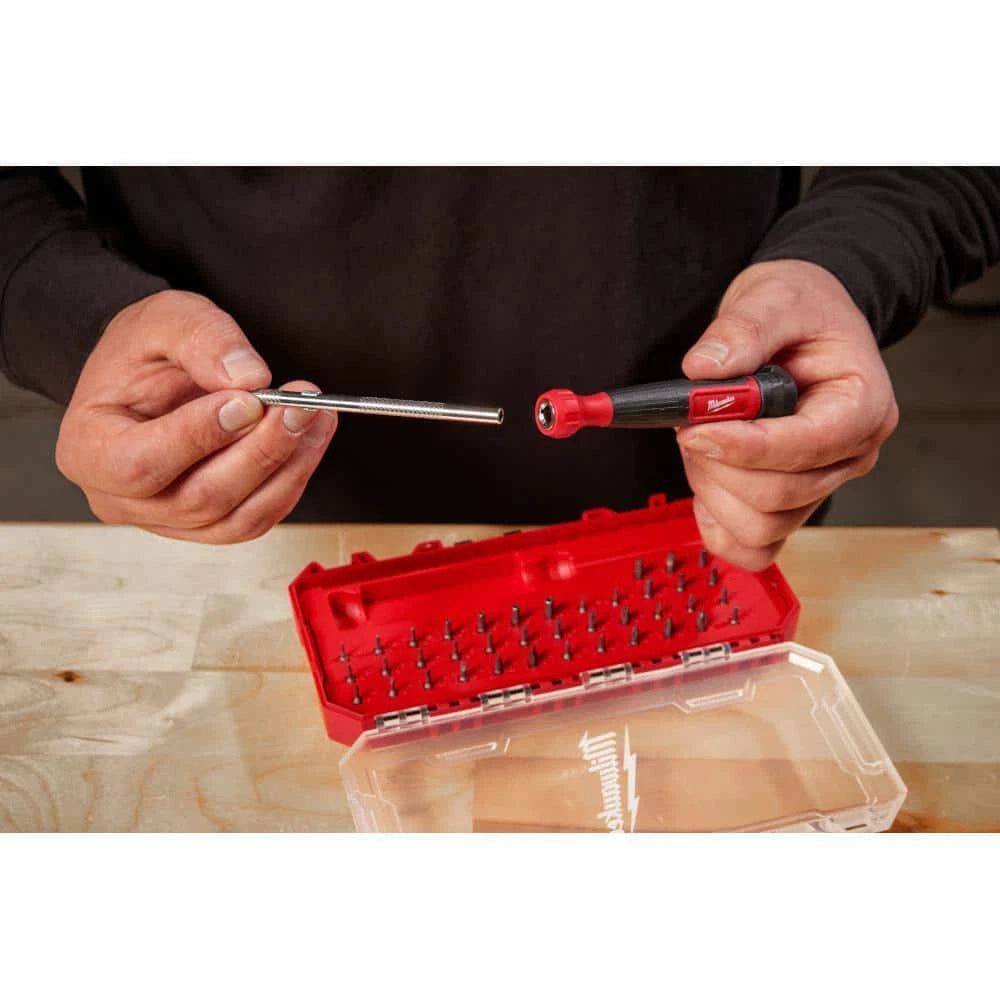 Milwaukee Precision Multi-Bit Screwdriver 39-in-1 Comfortable Non-Slip Grip
