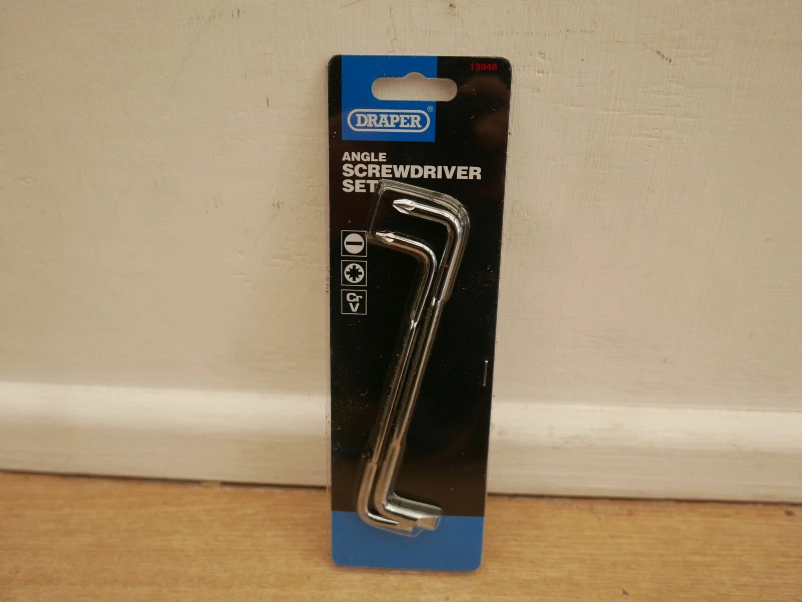 DRAPER 13948  2PCE ANGLE OFFSET SCREWDRIVER SET PZ1 PZ2 5MM & 6MM SLOTTED