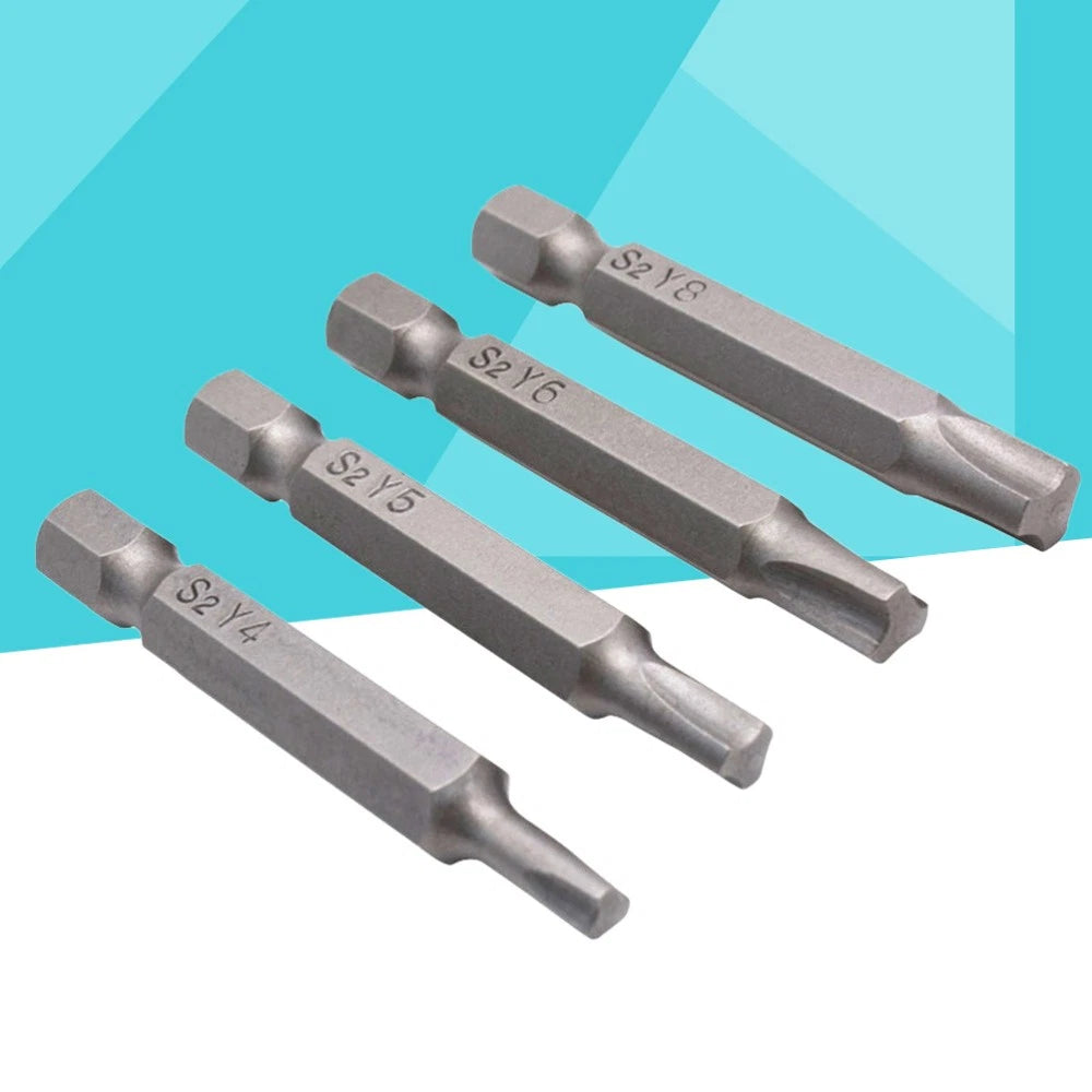4 Pcs Triangle Tip Screwdriver Bits Magnetic Chrome Vanadium Alloy Steel