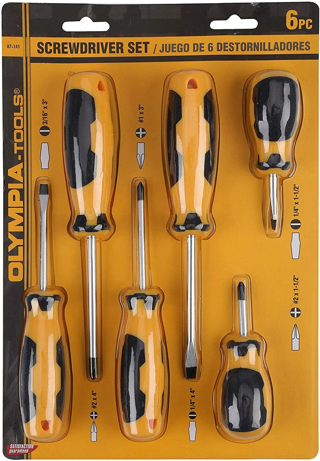 Olympia Tools 6 Pc Screwdriver Set, 87-141