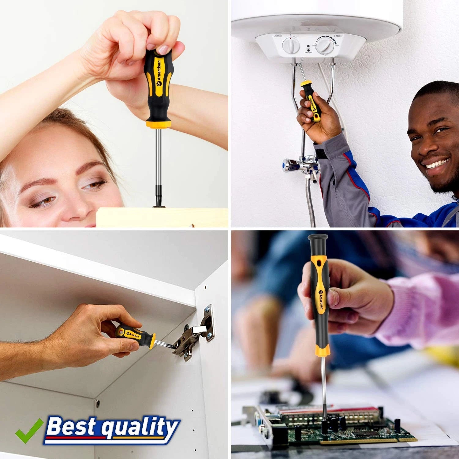 Set with Case Amartisan 43piece Includs Slotted Phillips Hex PozidrivTorx and Pr