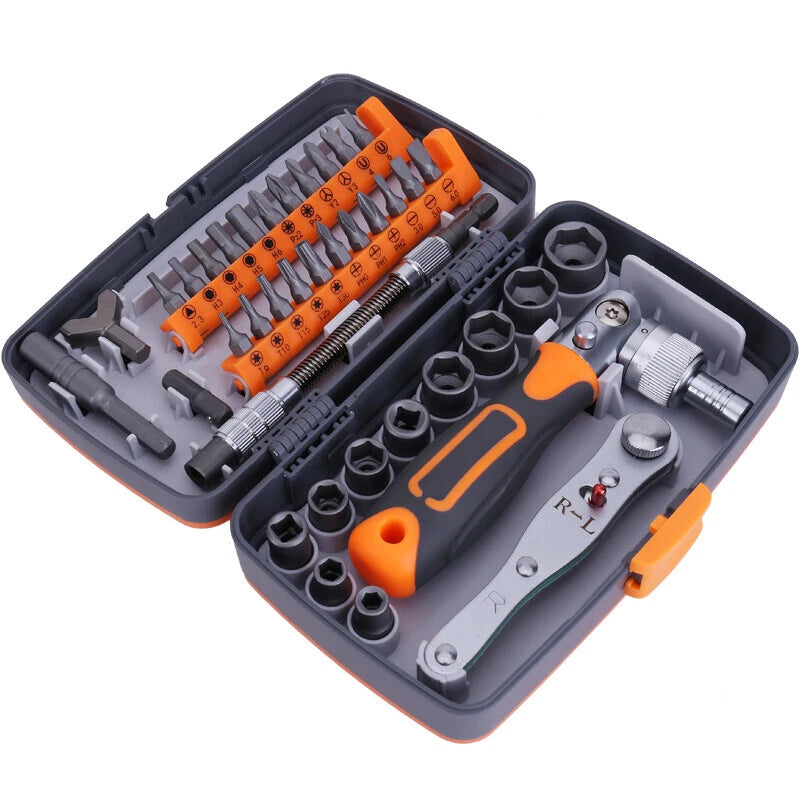 38pcs Mini Ratchet Screwdriver Bit Set Driver Drill Bit Hex Torx Repair Tool Kit