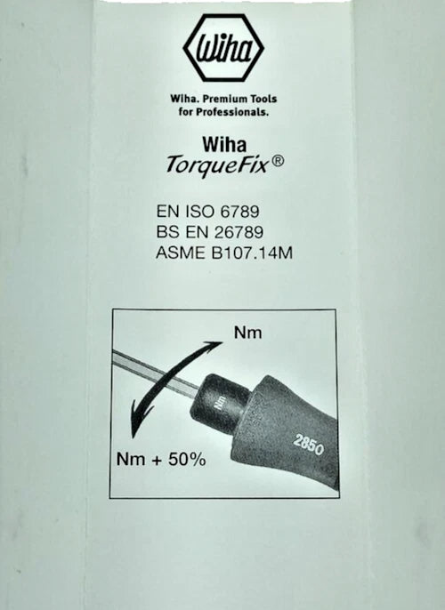 Wiha Torque Wrench 28515 TorqueFix Handle SoftFinish, Torque Pr 25 in-lbs.