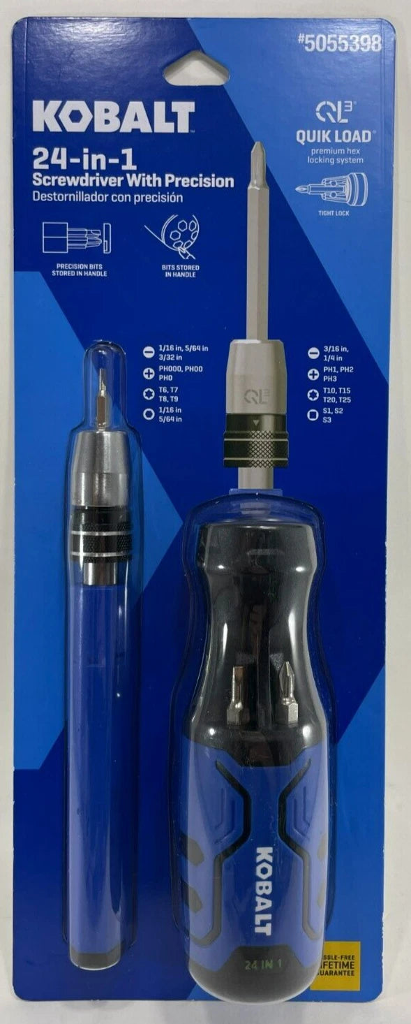 Kobalt - 67155 - Plastic Handle Combination Tip Multi-bit Screwdriver Set