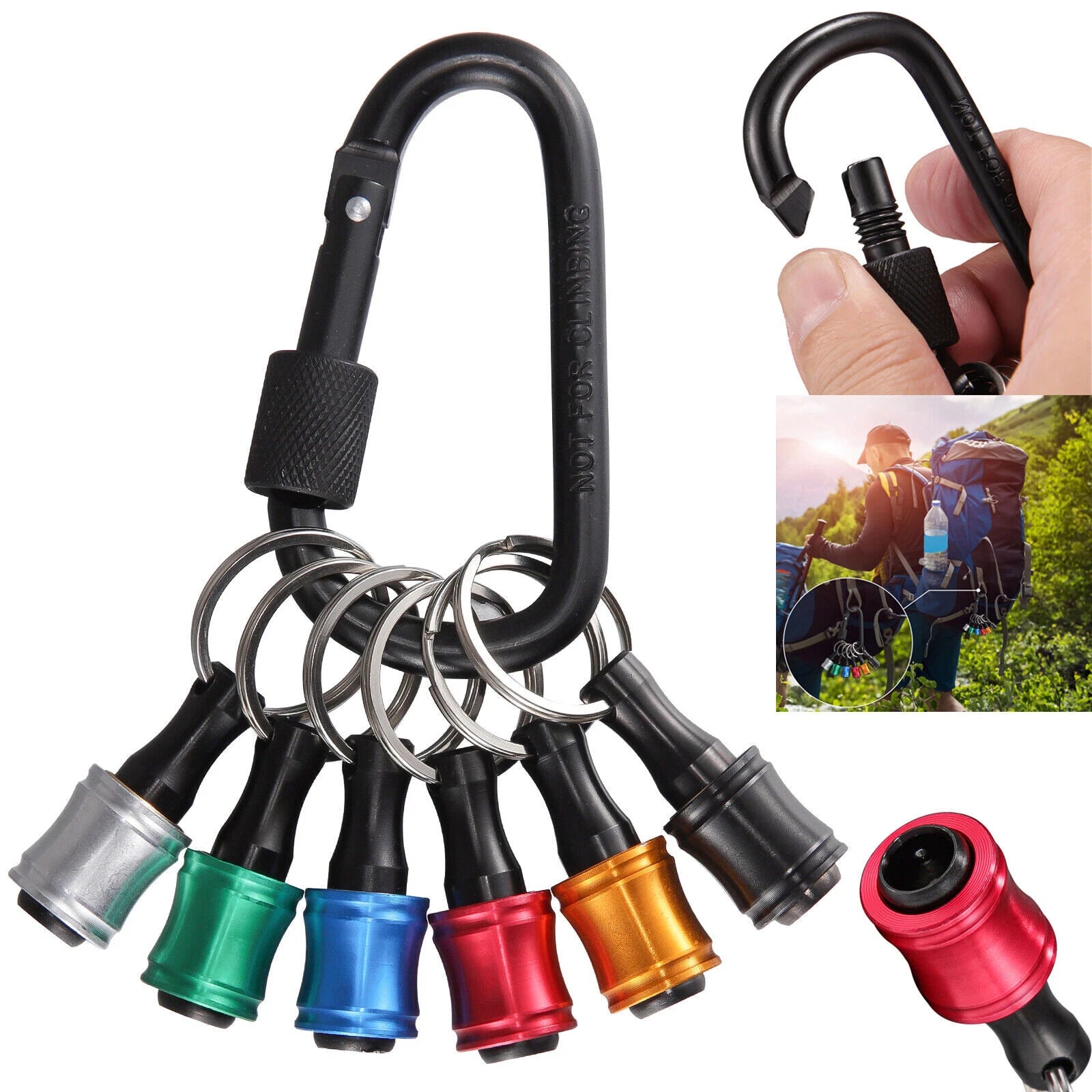 1/4" Hex Shank Quick Release Keychain Screwdriver Drill Bit Holder Bit Set 28PCS