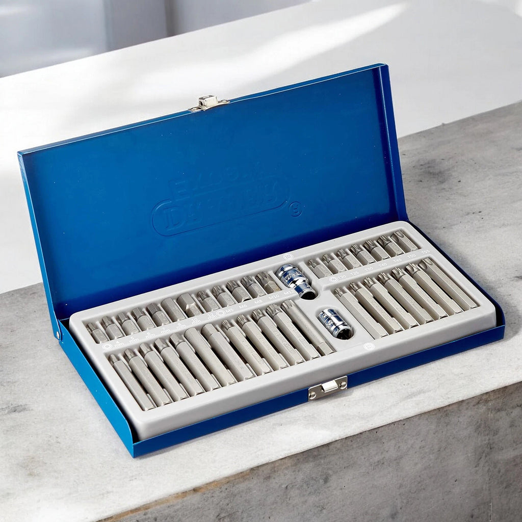 Expert Star Torx Hex Spline Bit Set 40pc Mechanics + Steel Case Draper 33322