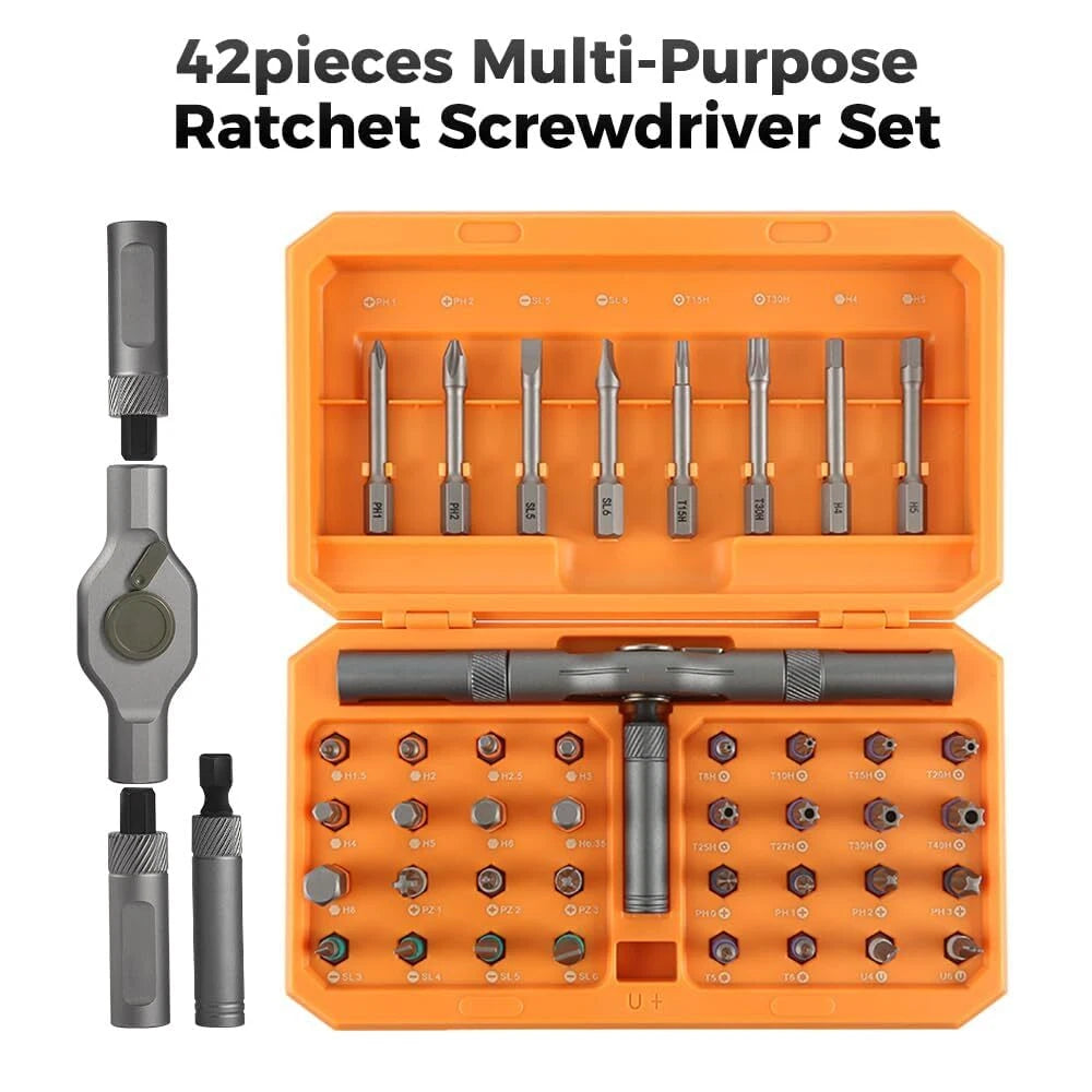 ANVANNA 42 in 1 Ratchet Screwdriver Set Ergonomic Design Compact Repair Kit