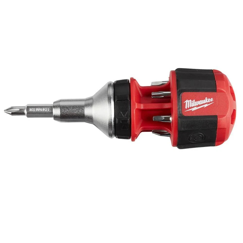 Milwaukee 48-22-2330 8-in-1 Hex Shank Compact Ratcheting Multi-Bit Driver