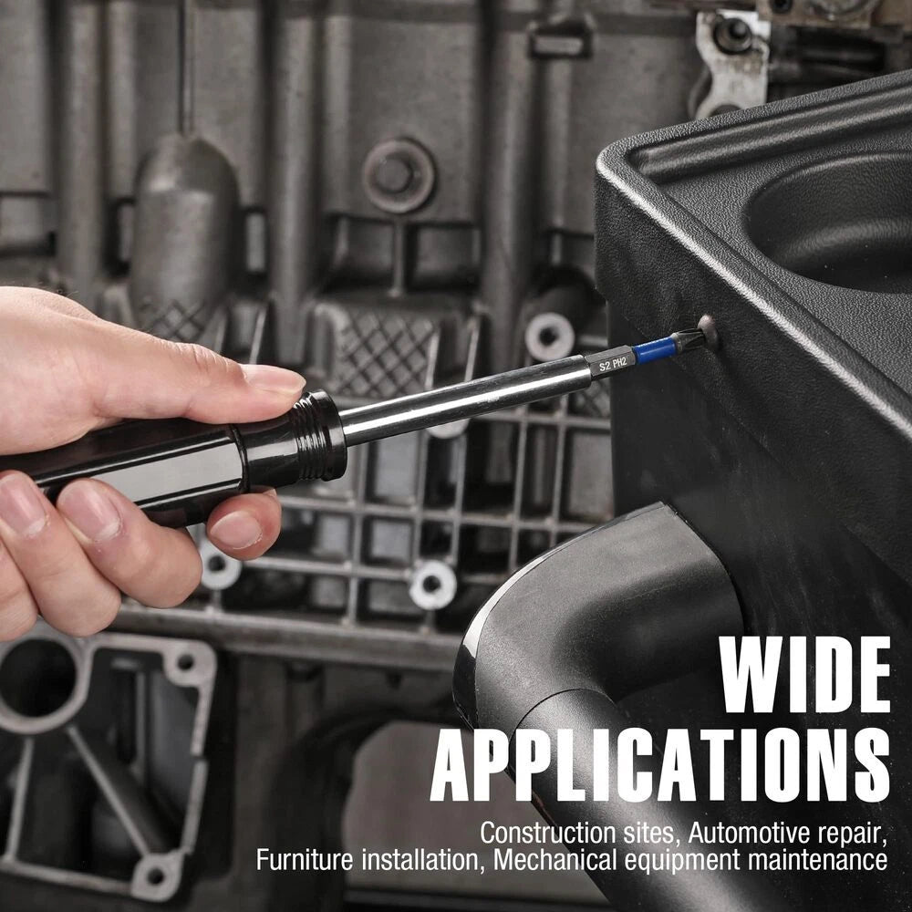 WORKPRO 16PCS PH2 Impact Phillips Screwdriver Bit Set CNC Machined S2 Steel Tips