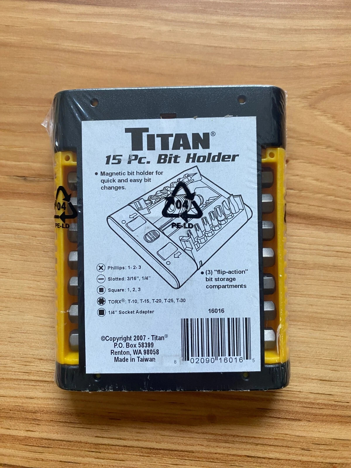 Titan Tools 16016 Bit Set, 15 Piece Bit Holder