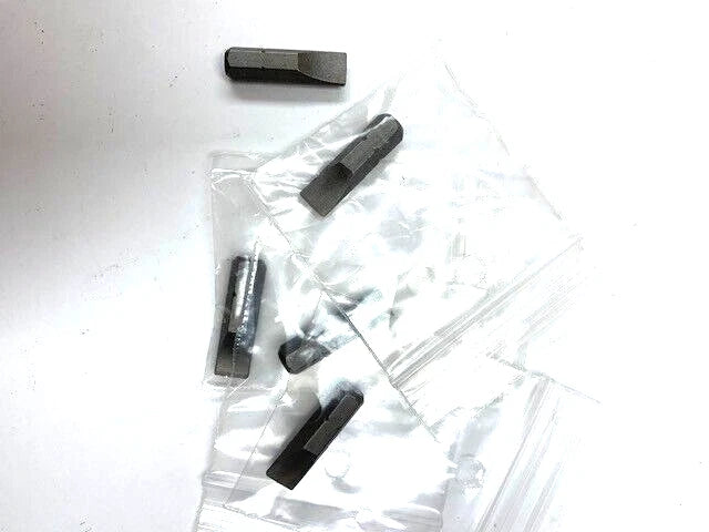 #8 FLAT INSERT BIT 1/4" HEX DRIVE SCREWDRIVER BIT 1" LONG 5 PIECES PER PACK