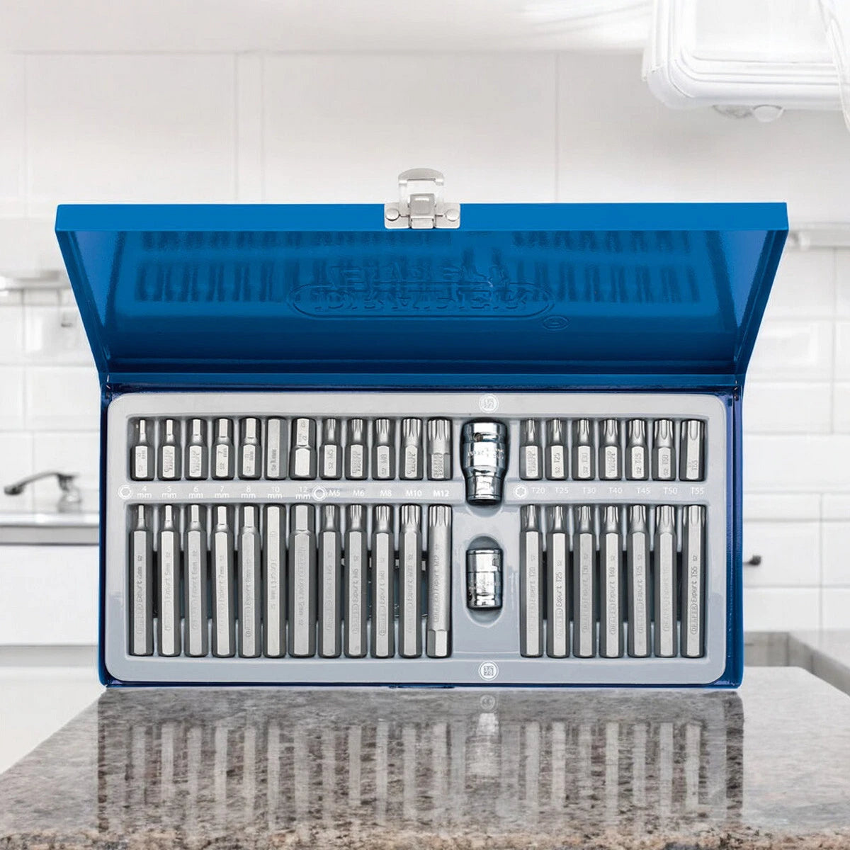 Expert Star Torx Hex Spline Bit Set 40pc Mechanics + Steel Case Draper 33322