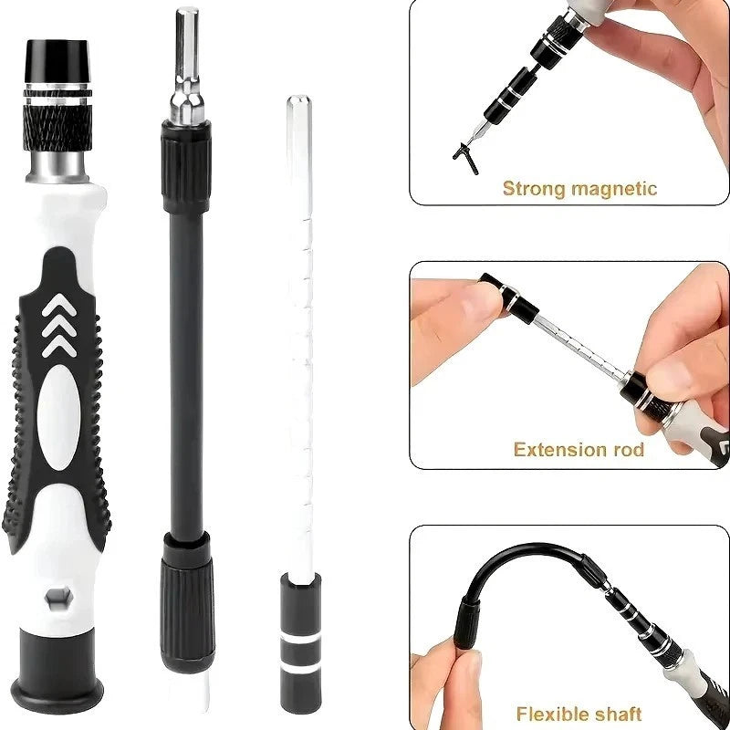 JCD 115-in-1 Precision Screwdriver Set with 98 Magnetic Bits for Repair