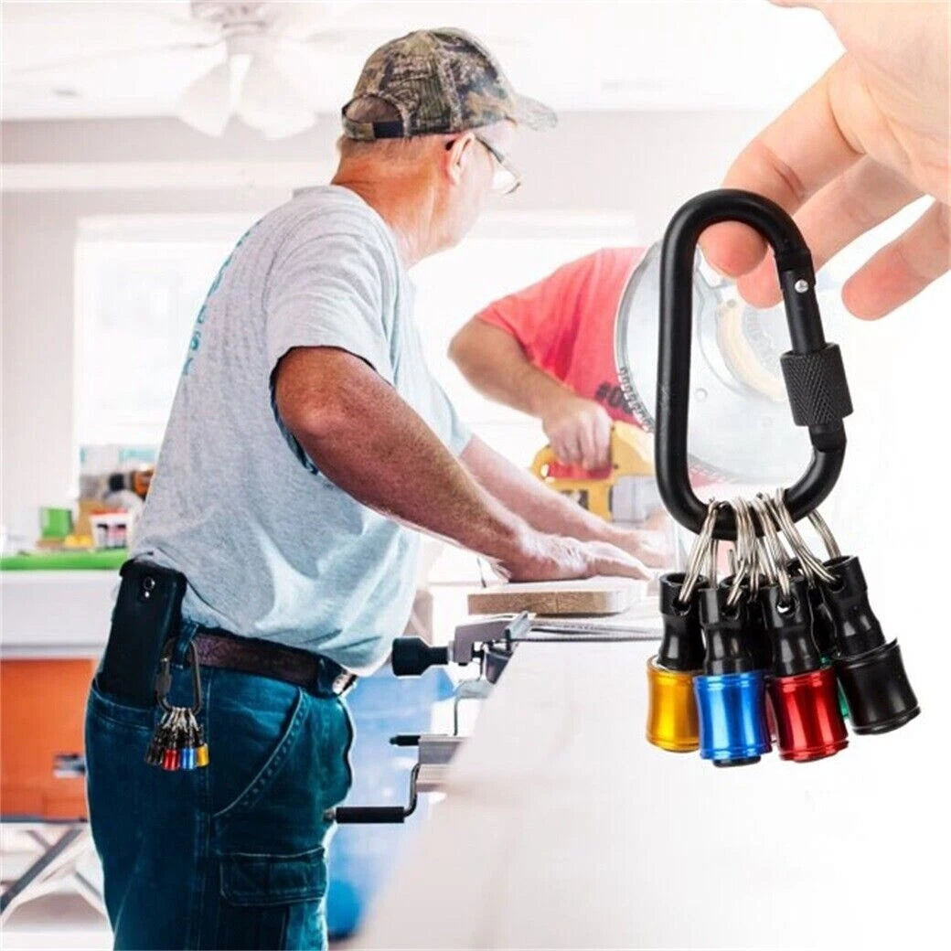 1/4" Hex Shank Quick Release Keychain Screwdriver Drill Bit Holder Bit Set 28PCS