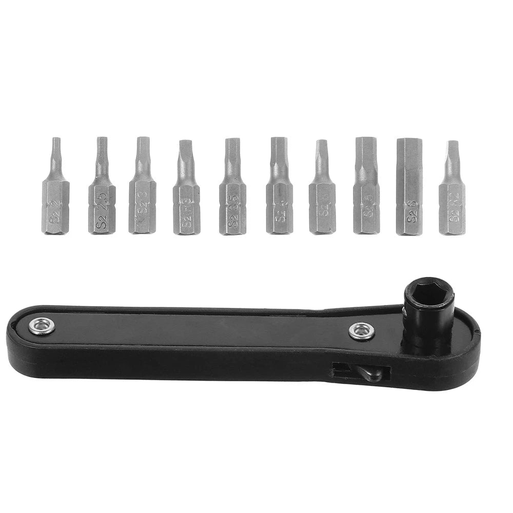 11pcs Multipurpose Steel Screwdriver Ratchet Wrench Set Home Repair Tool
