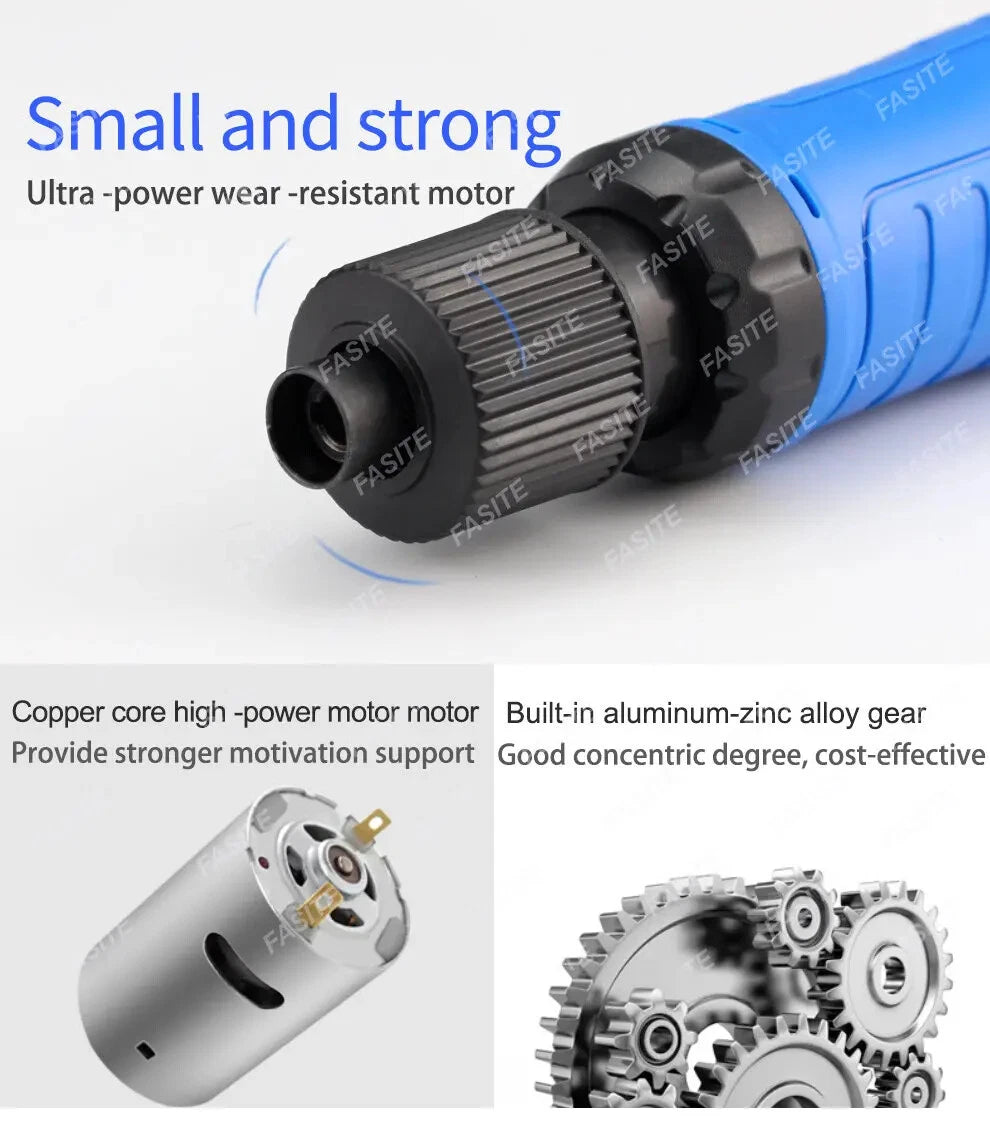 Mini Precision Electric Screwdriver Set 220V Alloy Gear Handheld Tools