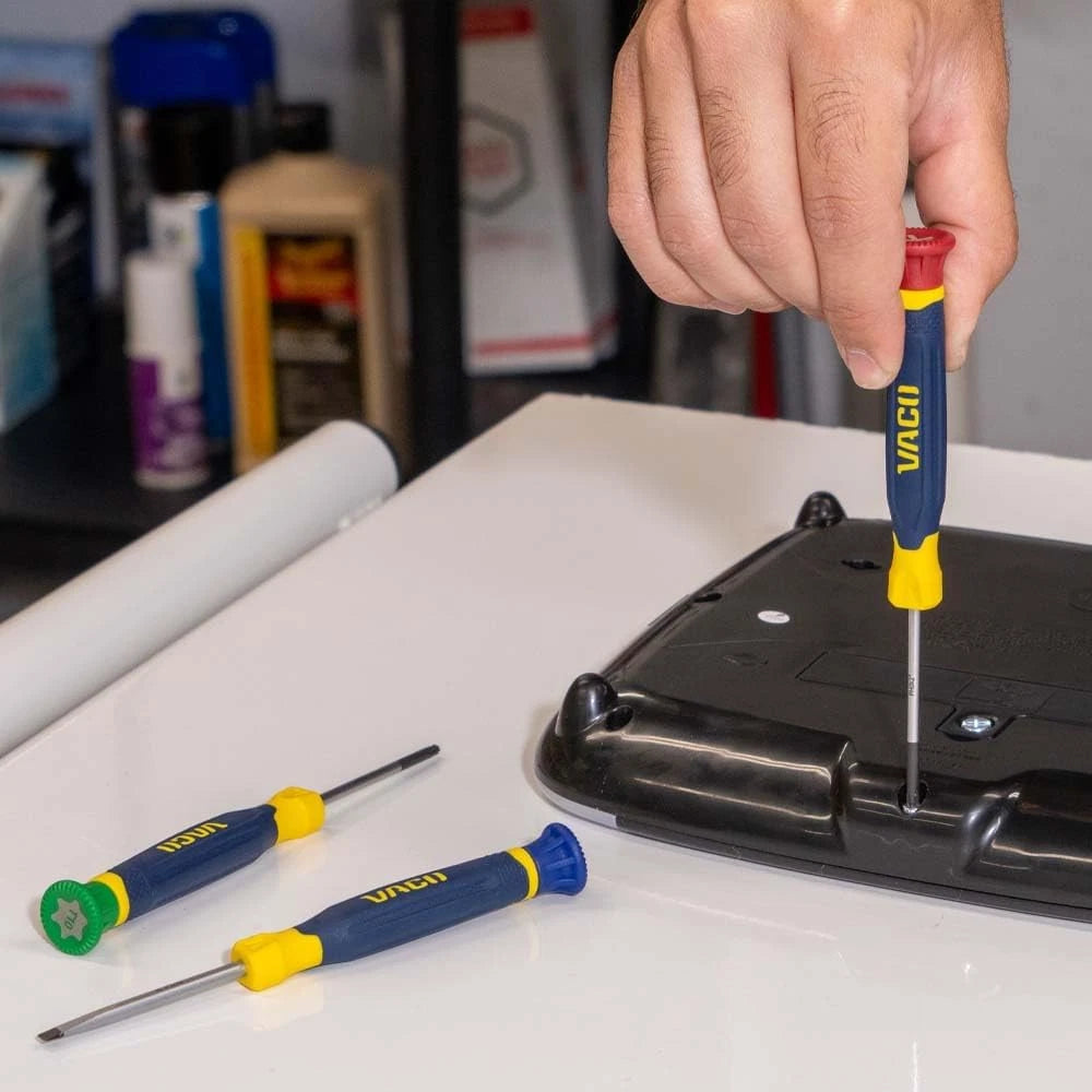 VACO VAC7123 12-Piece Precision Screwdriver Set, Phillips, Slotted, TORX with Co