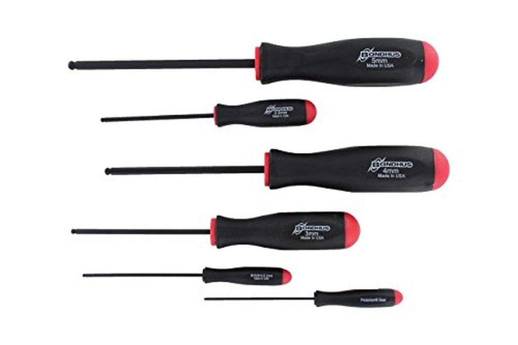 Bondhus 10686 Professional Grade Multicolor Ball End Screwdriver Set 6 Piece