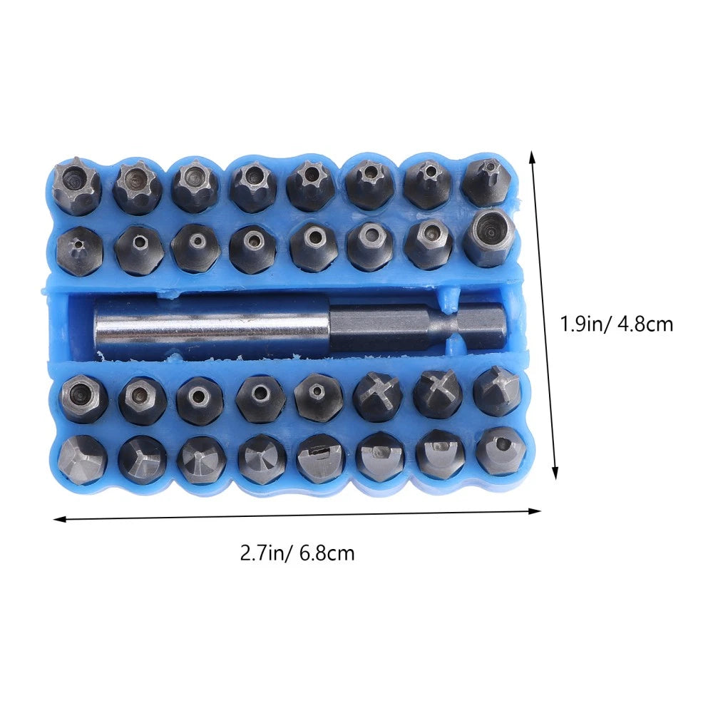 33 Pcs Hexagon Bit Safety Set Screw Driver Bits Screwdriver Star