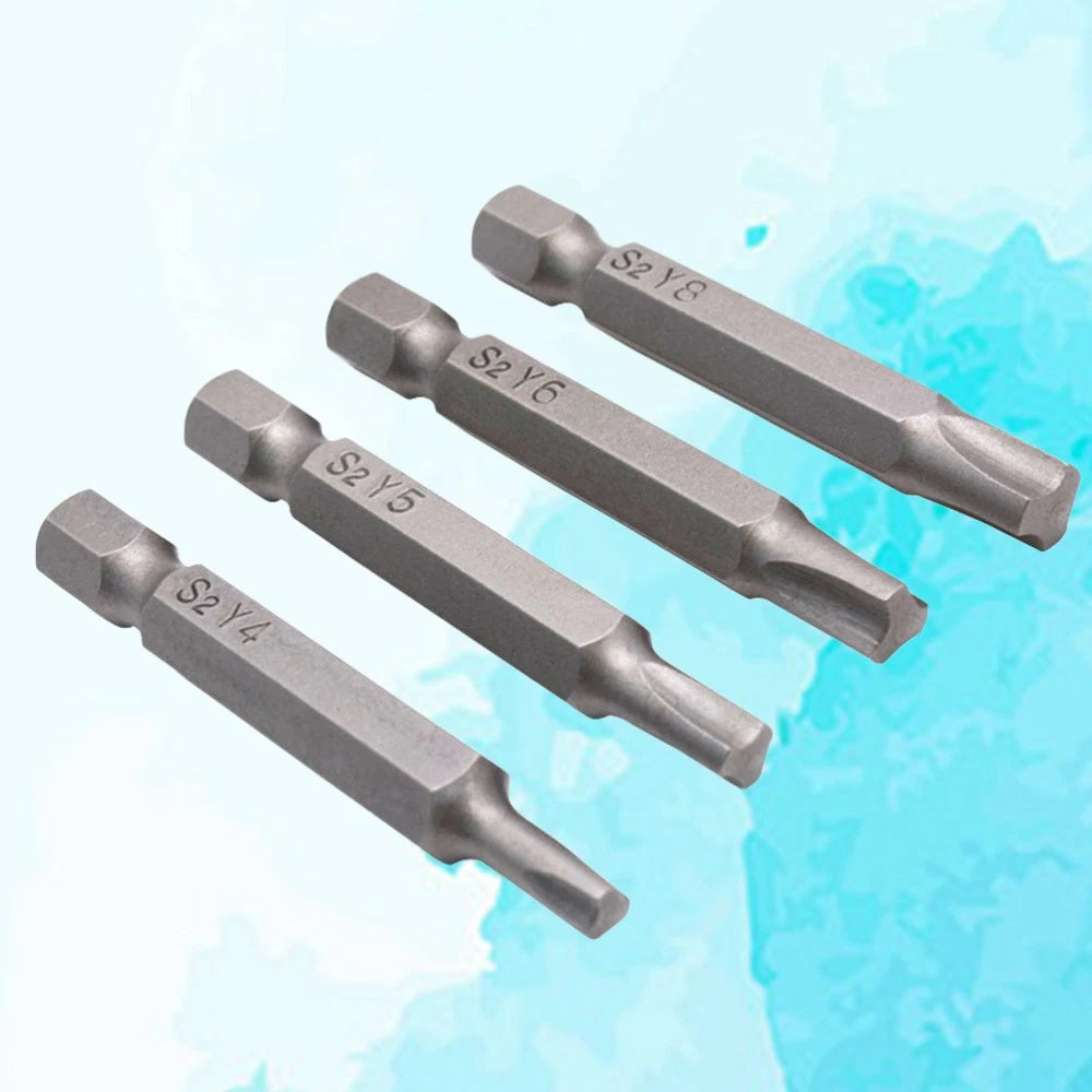 4 Pcs Triangle Tip Screwdriver Bits Magnetic Chrome Vanadium Alloy Steel