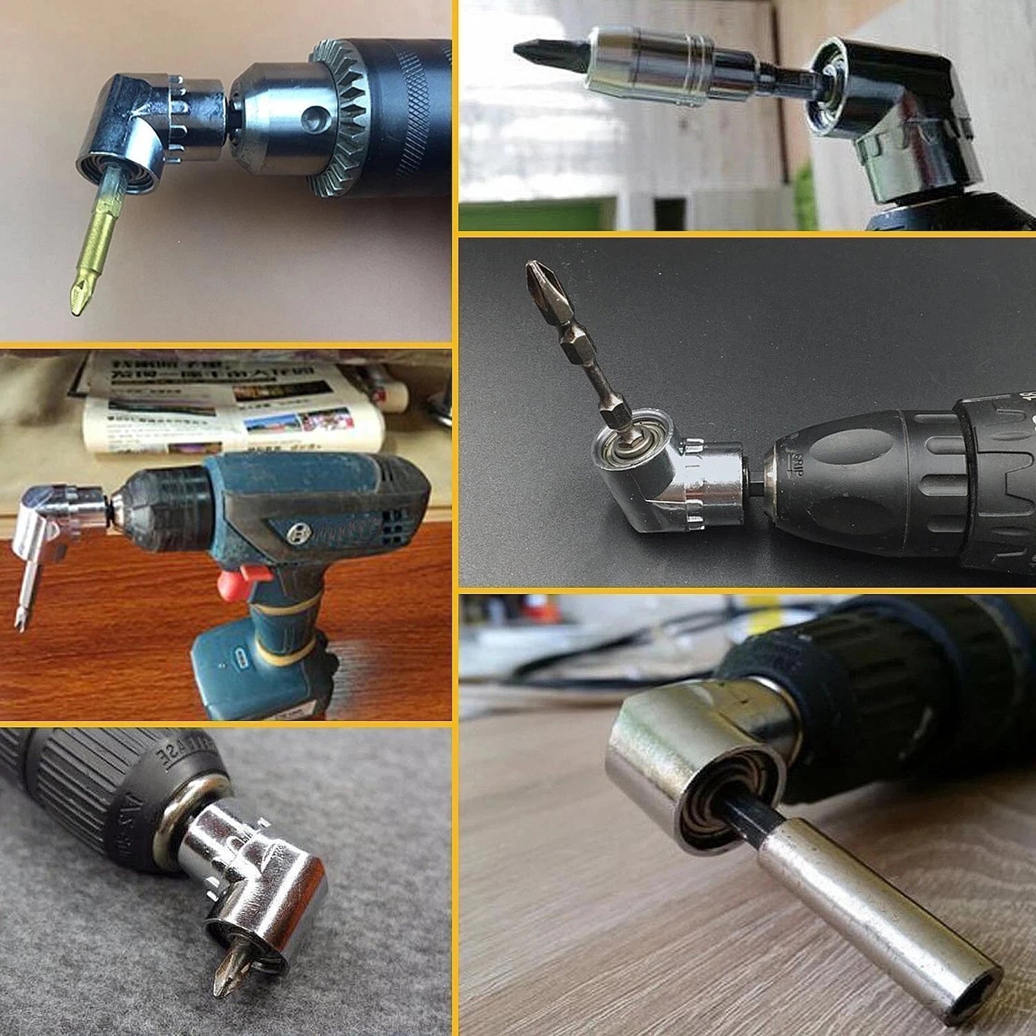 105° Angle Hex Drill Bit Driver Extension 1/4" Screwdriver Hand Socket Adapter