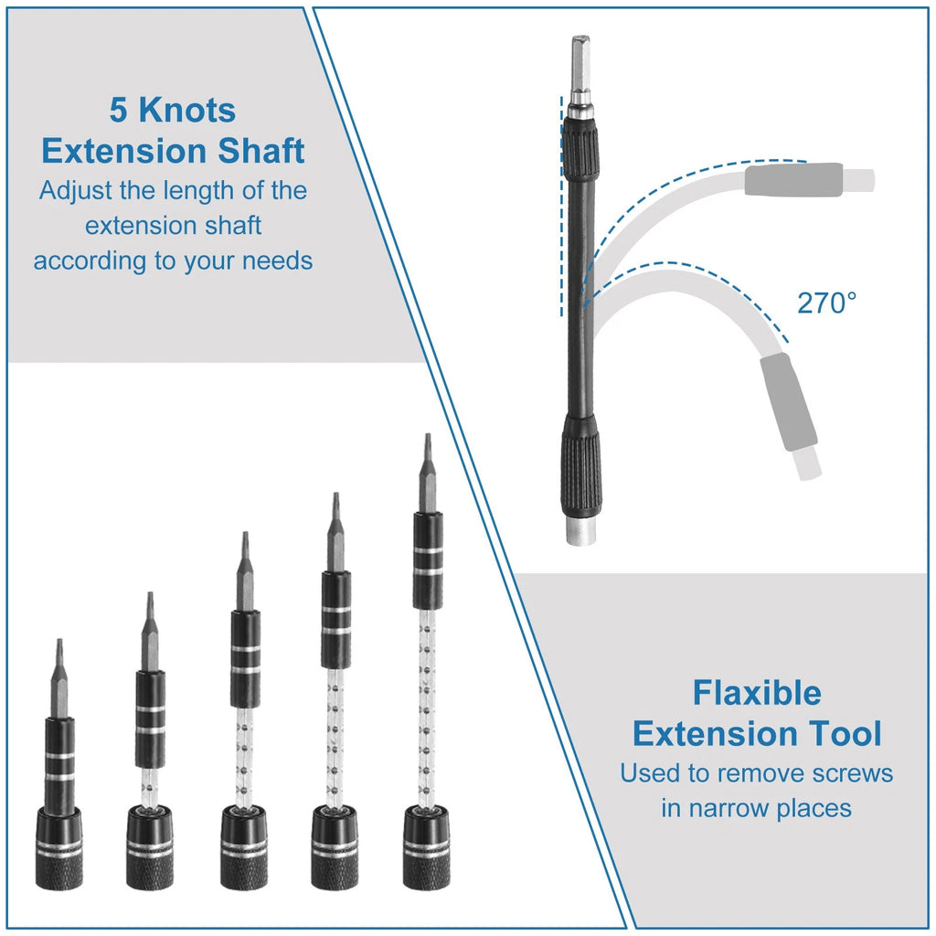 116 in 1 Magnetic Precision Screwdriver Set Electronics Repair Tools Kit, Blue