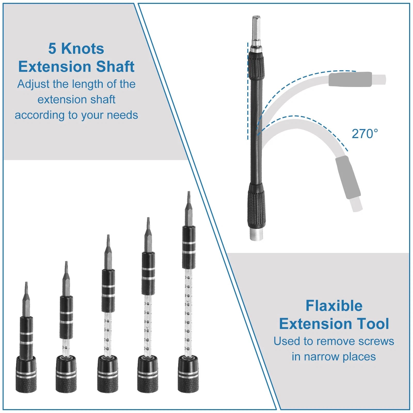 116 in 1 Magnetic Precision Screwdriver Set Electronics Repair Tools Kit, Blue