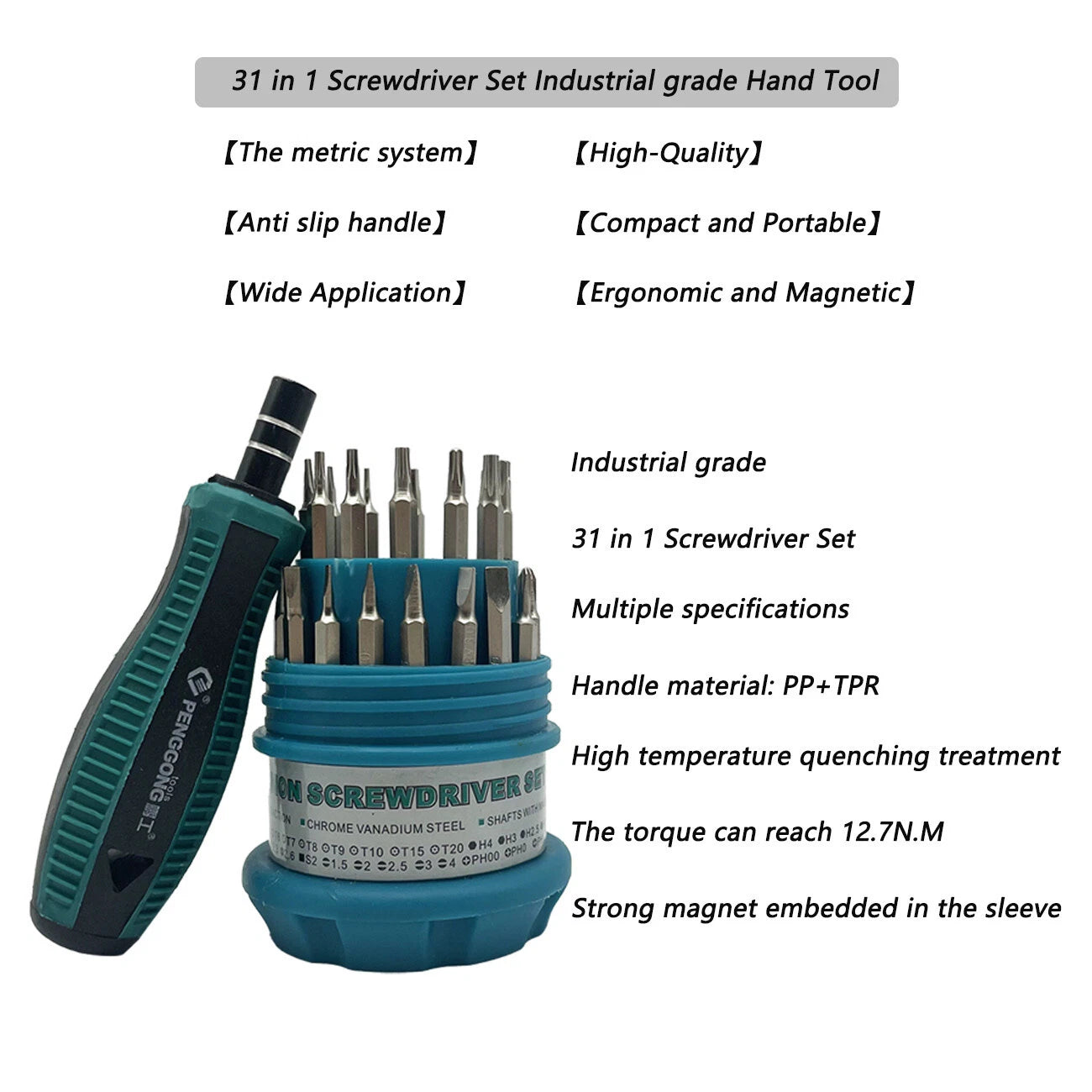31 in 1 Screwdriver Set with Magnetic Tools for Hard Drive Precision Electronics