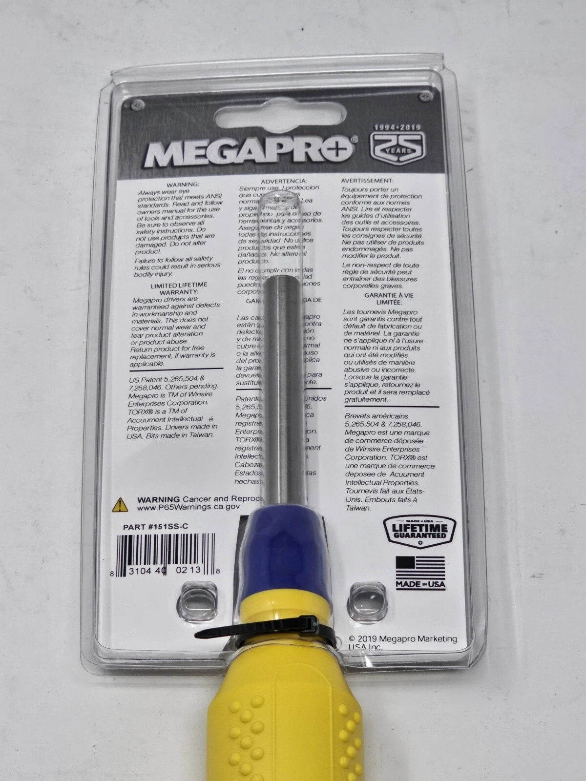 Megapro - 151SS-C  151SS 15-In-1 Stainless Steel Screw Driver in Yellow/Blue