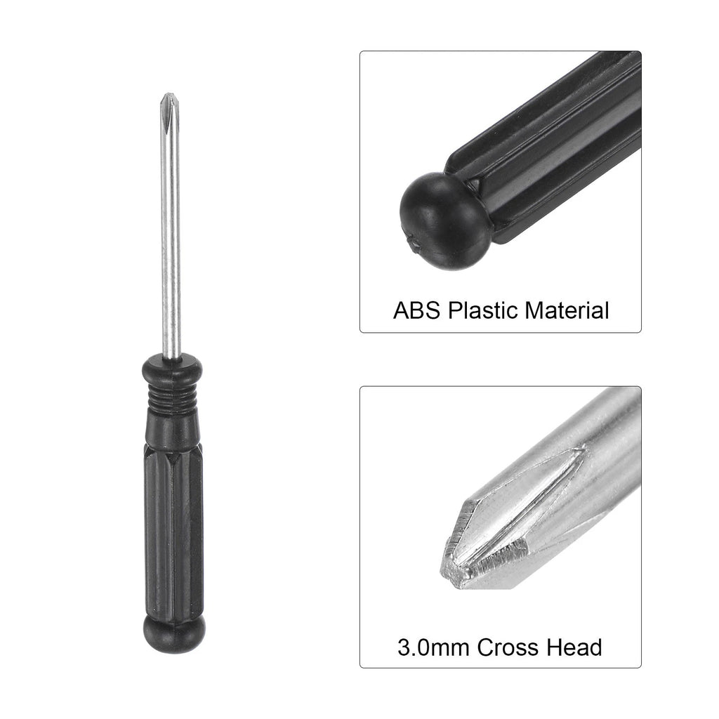 10Pcs 3.0mm Mini Phillips Screwdriver with Black Handle for Small Appliances
