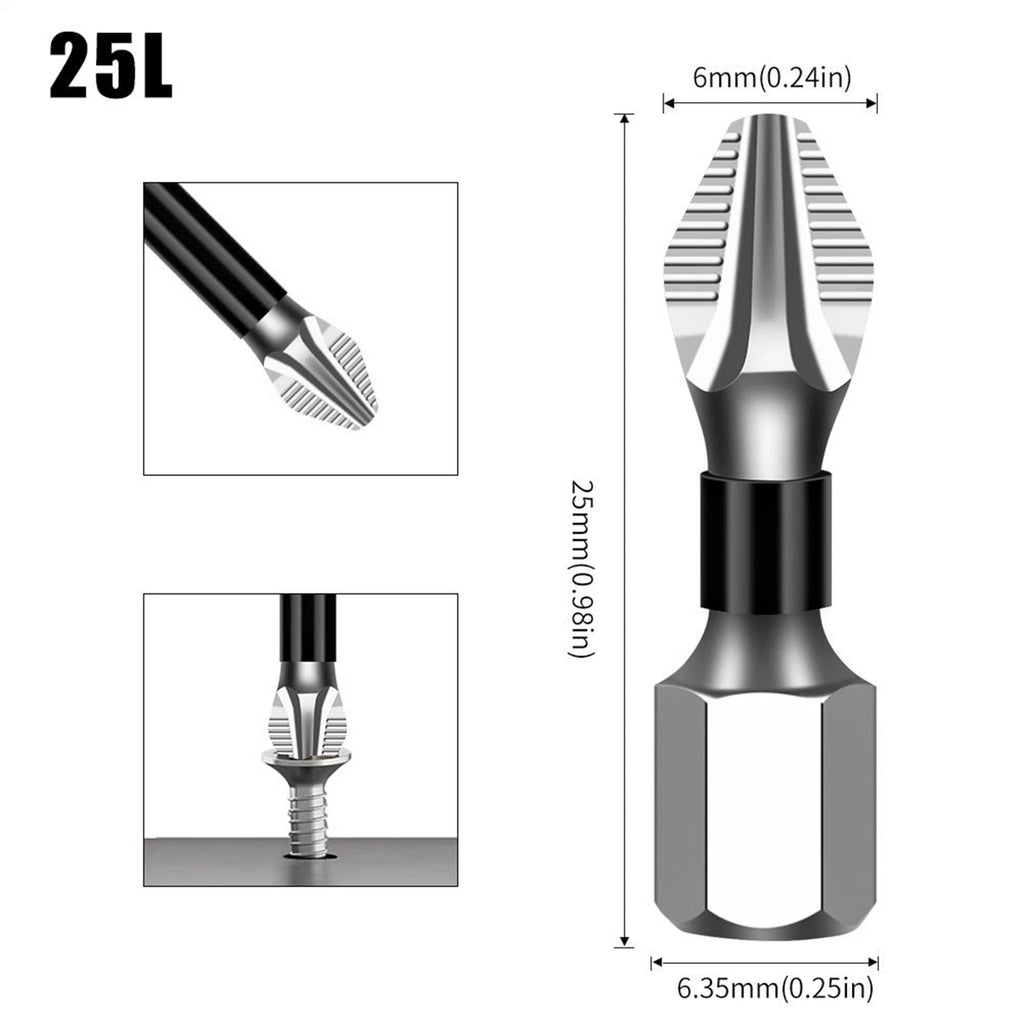 Anti-Slip Drill Bit Ergonomic Anti-Slip Screwdriver Bits Wear-Resistant Original