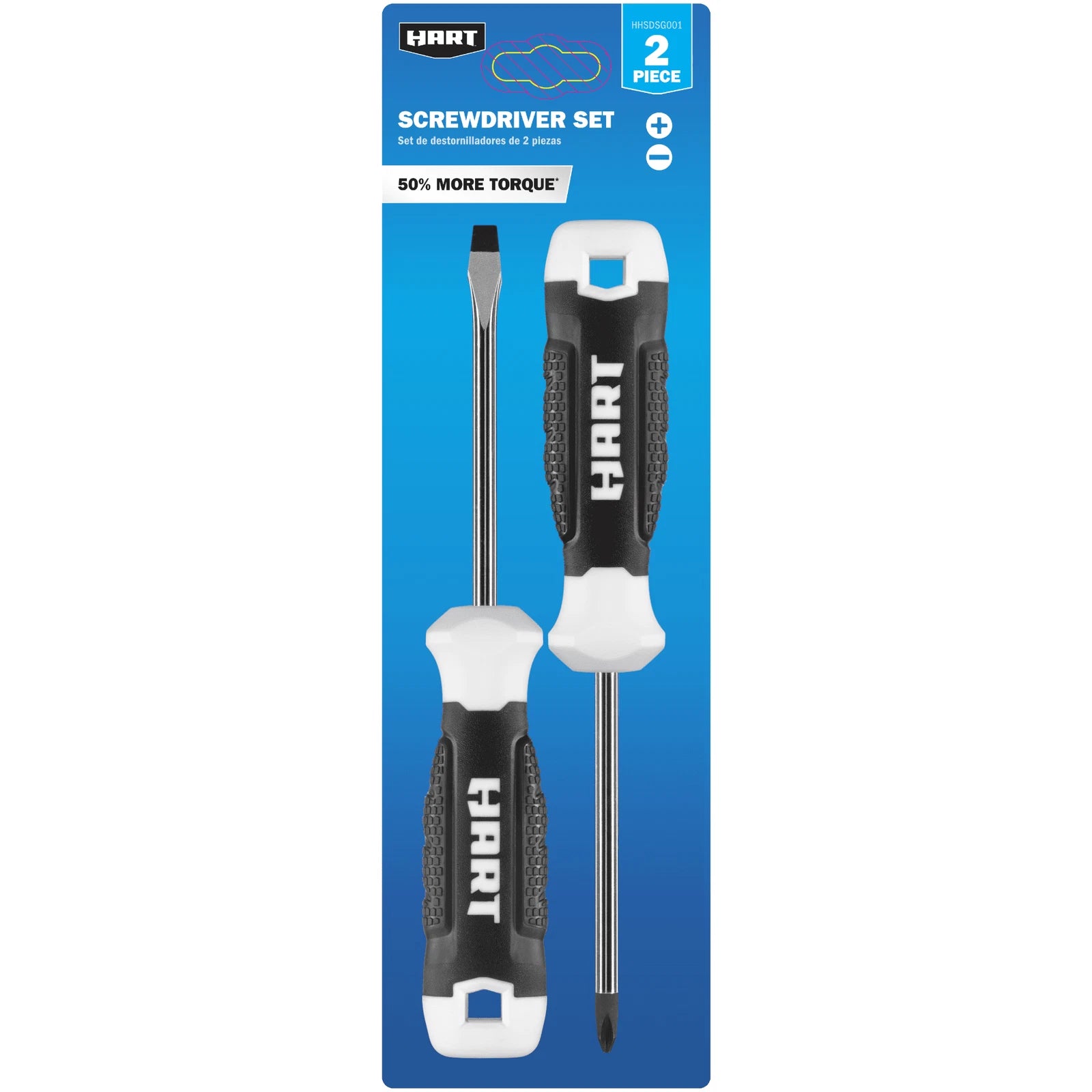 2-Piece Screwdriver Set with non-slip Comfort Grip Handle